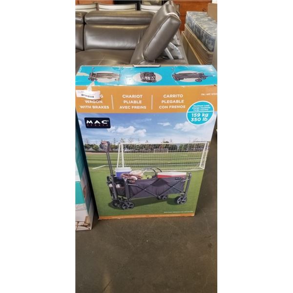 AS NEW MAC SPORTS FOLDABLE WAGON W/ BREAKS