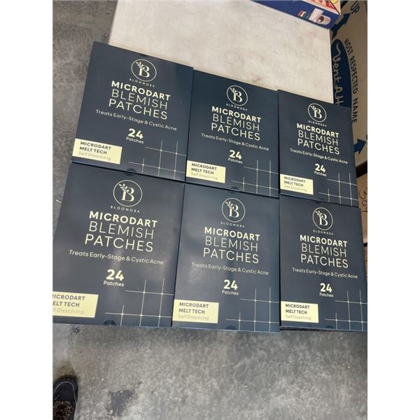 6 BLOOMORA MICRODART BLEMISH PATCHES KITS. 24 PATCHES PER KIT