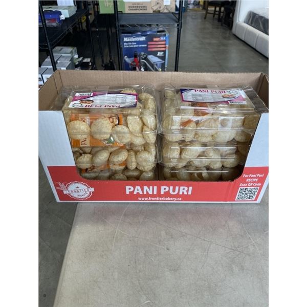 NEW CASE OF PANI PURRI SEMOLINA PUFFS, 6 PACKAGES OF 200G, BB OCT 23/2026
