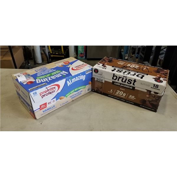 2  18PK CASES PROTEIN DRINKS - SOME MAY BE MISSING, VANILLA AND COFFEE