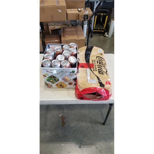 32 PACK AND BOX OF COCA COLA VANILLA  - SOME MAY BE MISSING