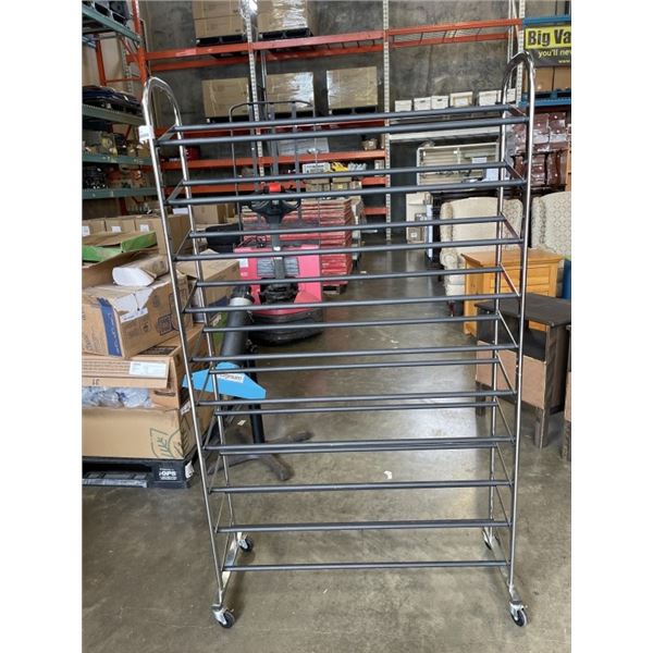 6FT ROLLING SHOE RACK