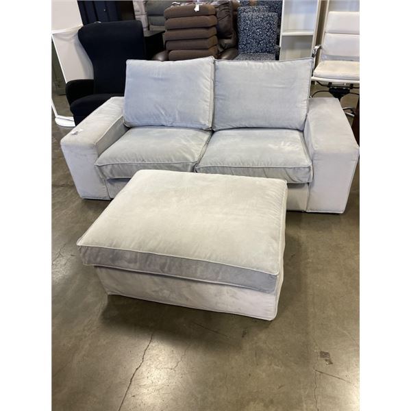 IKEA KIVIK SOFA AND STORAGE OTTOMAN, IN GOOD CLEAN CONDITION, NO RIPS OR TEARS