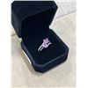 Image 2 : NEW PLATINUM PLATED 1.0CT HEART CUT SIMULATED DIAMOND (CZ) DOUBLE HEART RING, SIZE 7