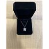 Image 1 : NEW PLATINUM PLATED 2.0CT SIMULATED DIAMOND (CZ) NECKLACE 16-18" LONG