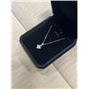 Image 3 : NEW S925 1.2CT PRINCESS CUT MOISSANITE GEMSTONE NECKLACE, 16-18" LONG, MOUNTED IN 925 STERLING SILVE