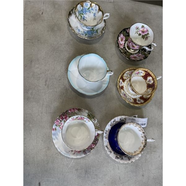 6 ROYAL ALBERT CUP AND SAUCERS