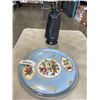 Image 1 : LIMOGES DECORATIVE PLATTER AND WEDGEWOOD FIGURE