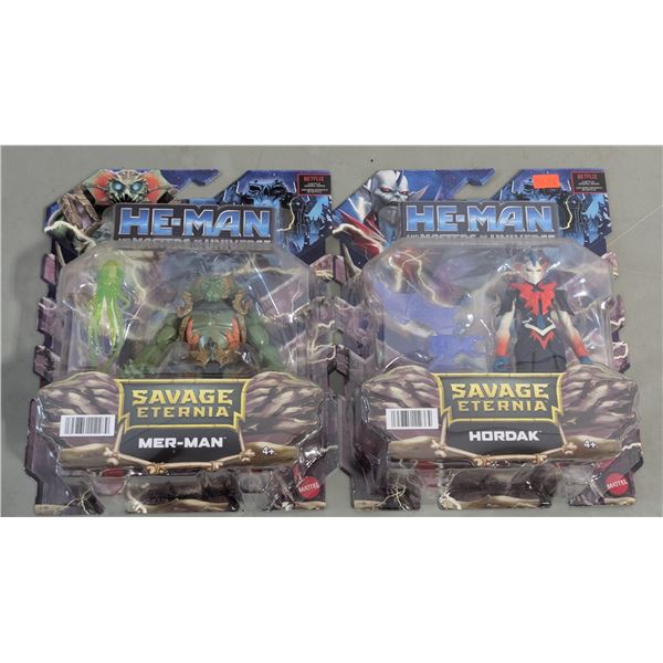 Mattel MOTU Savage Eternia Netflix Mer-Man & Hordak Action Figures