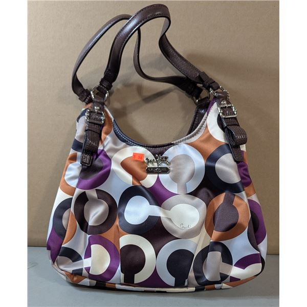 Coach Poppy Signature Multi Color Shoulder Bag