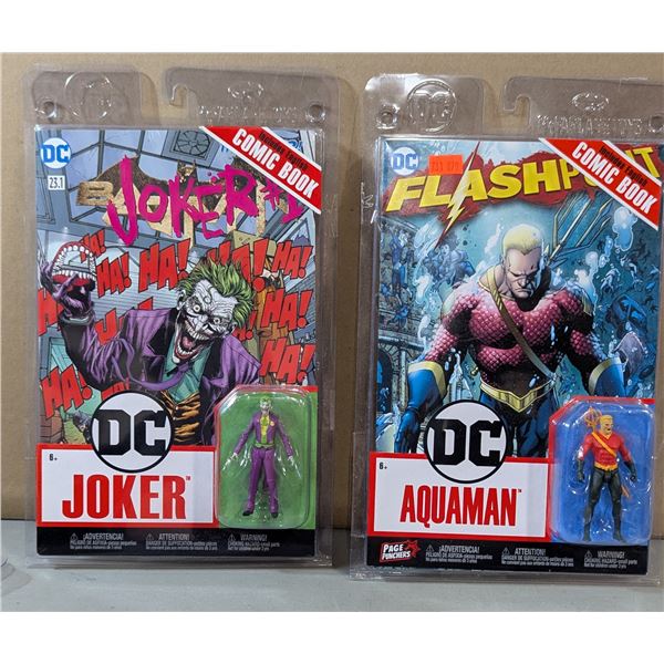 DC Comics Page Punchers Joker & Flashpoint Aquaman Action Figures