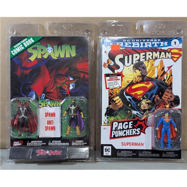 Spawn Dual Pack and DC Page Punchers Superman Action Figures