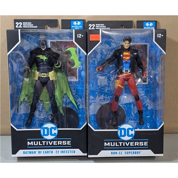 McFarlane DC Multiverse Action Figure Lot Batman Earth -22 Infected & Superboy