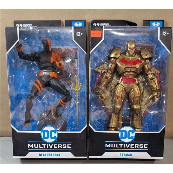 McFarlane DC Multiverse Action Figure Lot Deathstroke & Batman