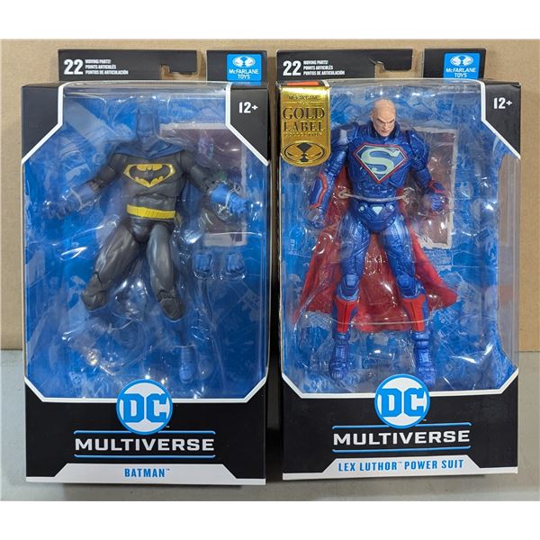McFarlane DC Multiverse Action Figure Lot Batman & Lex Luther Power Suit