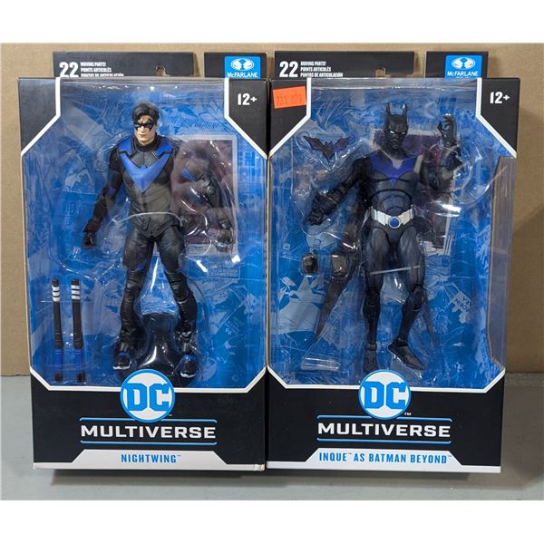 McFarlane DC Multiverse Action Figure Lot Nightwing & Inque as Batman Beyond