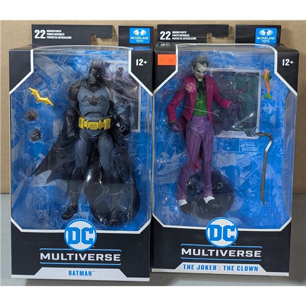 McFarlane DC Multiverse Action Figure Lot Batman & The Joker : The Clown