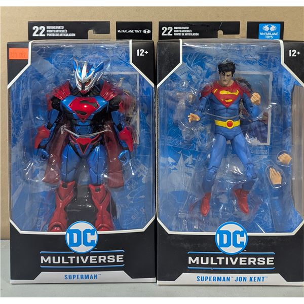 McFarlane DC Multiverse Action Figure Lot Superman & Superman Jon Kent