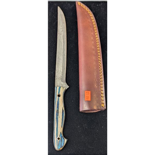 Custom Utility Knife Damascus Style Blade