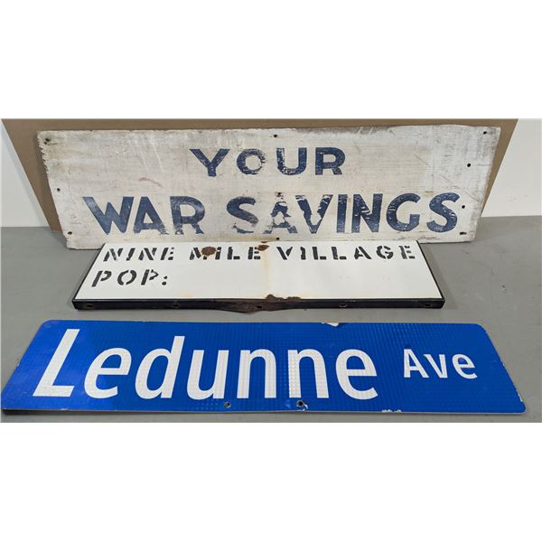 VTG Assorted Collective Sign Lot