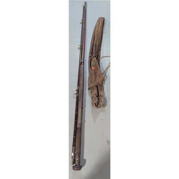 VTG Split Bamboo Fishing Rod w/ Case