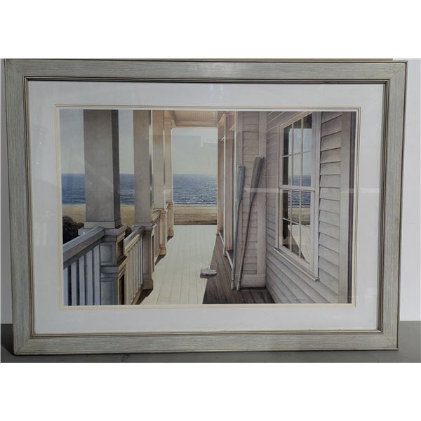 VTG Daniel Pollera Framed Coastal Beach Porch Wall Art