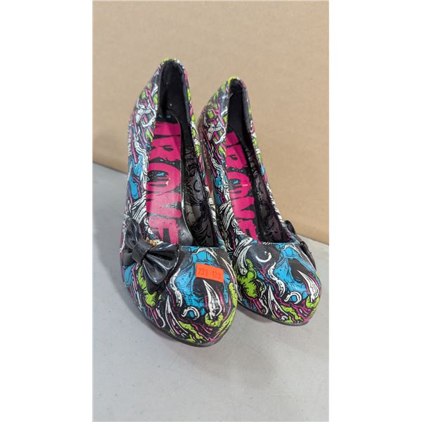 Iron Fist Bloody Mess Graphic Platform Stiletto Heels