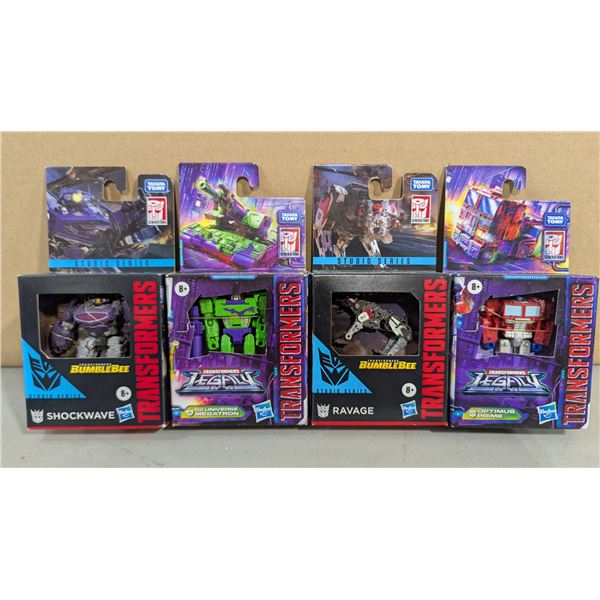 Transformers Core Class Shockwave, Ravage, Optimus Prime, Megatron Figures - Lot of 4