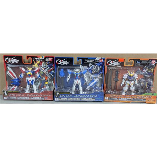 Bandai Gundam Infinity Burning Gundam, Exia & Barbatos Figures