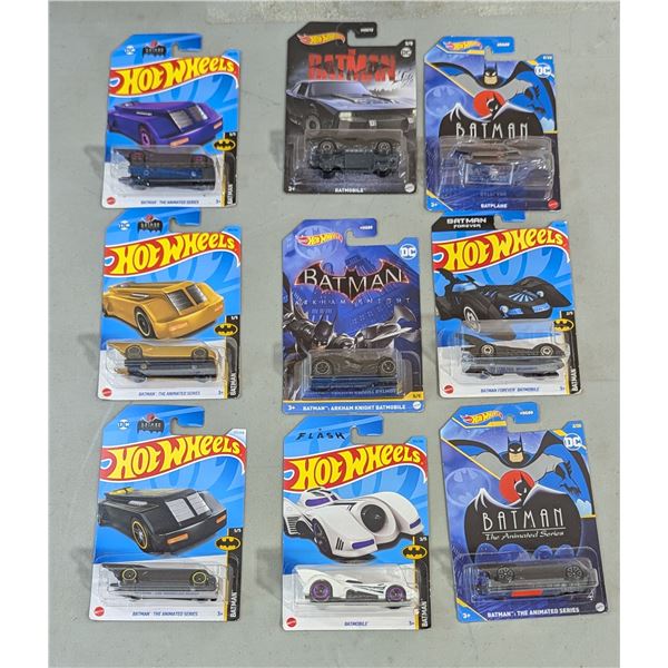 Lot w/ Assorted Batman Hot Wheels