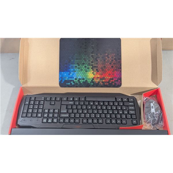 PBX Slayer 3-in-1 Gaming Kit Backlit Keyboard LED Mouse & Mousepad