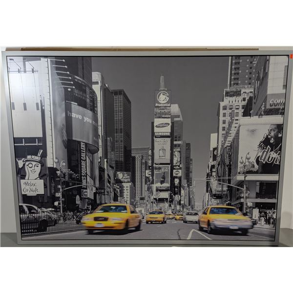 Framed New York City Times Square Black & White Print