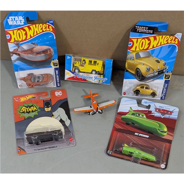 Toy Car Lot w/ Hot Wheels Transformers, Star Wars, Batman, & More