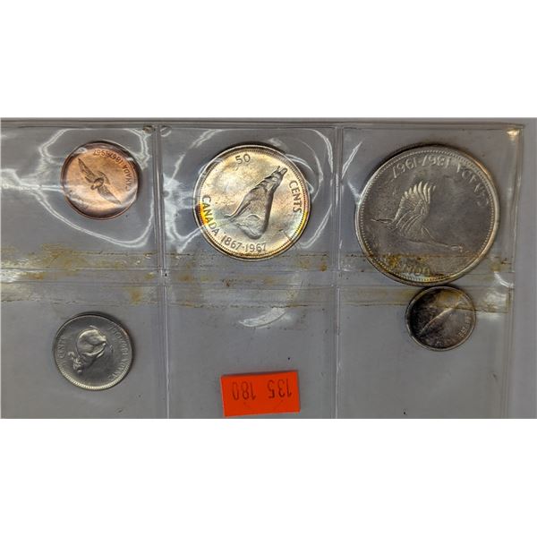 Antique Lot of Canadian Coins w/ Fifty Cent, Penny, & More