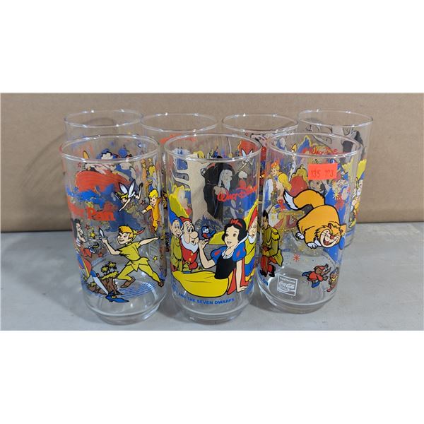 VTG 1980s McDonald’s Walt Disney Coca-Cola Character Glasses - Lot of 7