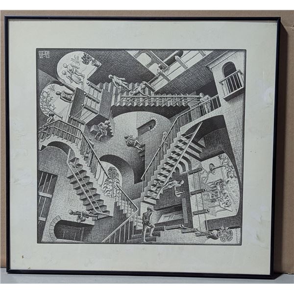 Framed M.C. Escher “Relativity” Print