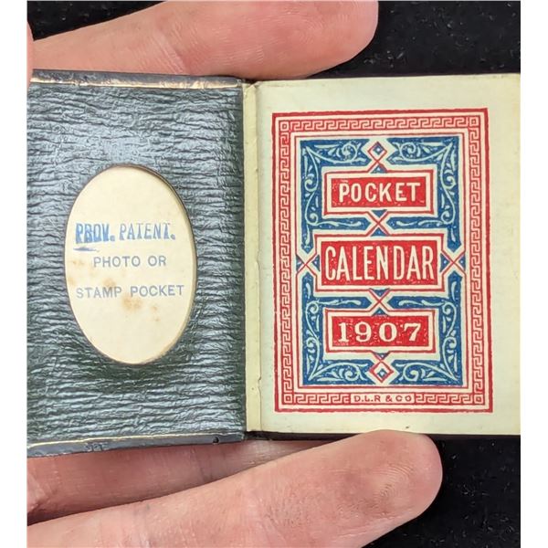 Antique 1907 Miniature Pocket Calendar Booklet British Postal Guide
