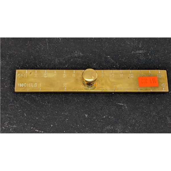 VTG Brass Six Inch Ruler
