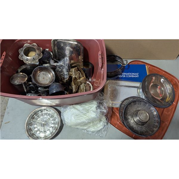 VTG Variety Lot of Assorted Type Metal Decor, Serving Dishes, Goblets & More