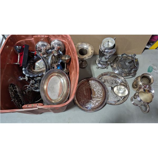 VTG Variety Lot of Assorted Type Metal Decor, Serving Dishes, Candle Stick Holders & More