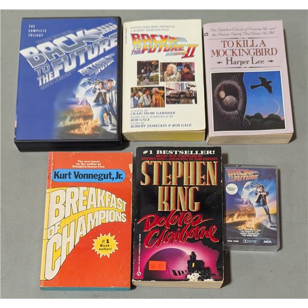 VTG Assorted Lot w/ Back to the Future Items, Stephen King, & More