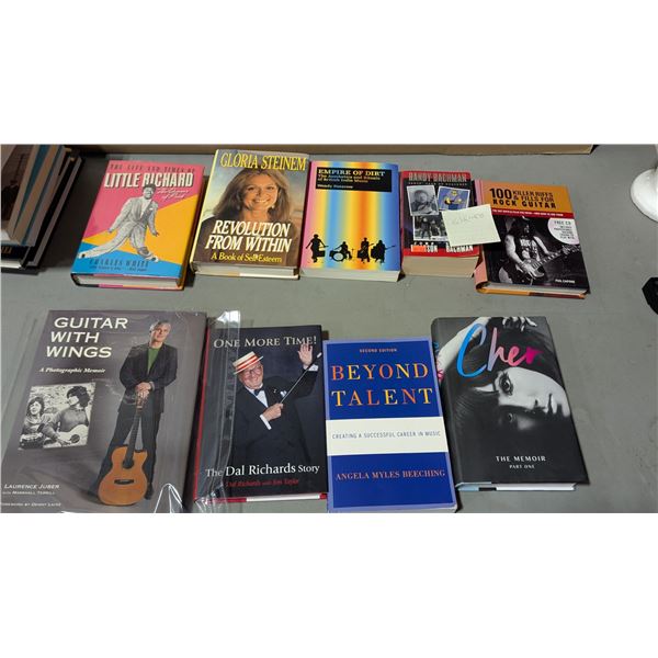 VTG Lot of Assorted Books w/ Cher Memoir, Beyond Talent, One More Time, & More