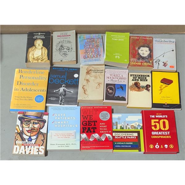 VTG/Modern Lot of Assorted Books w/ Of Mice and Men, To Kill a Mockingbird, & More