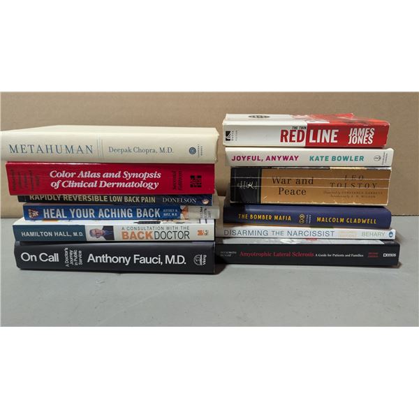VTG/Modern Lot of Assorted Books w/ Metahuman, On Call, War and Peace & More
