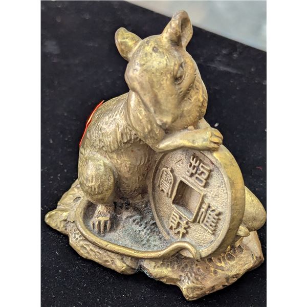 VTG Metal Asian Desk Decor / Paper Weight