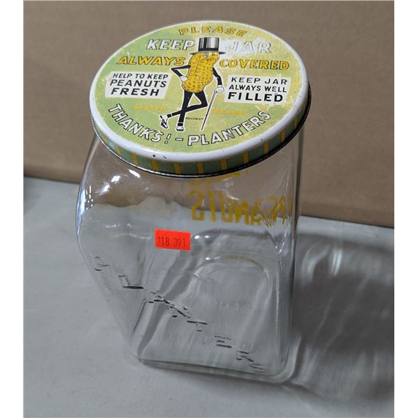 VTG Planters Peanuts Jar w/ Lid