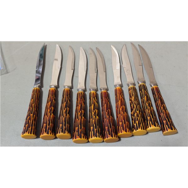 VTG Crown Sheffield Stainless Steel Steak Knives
