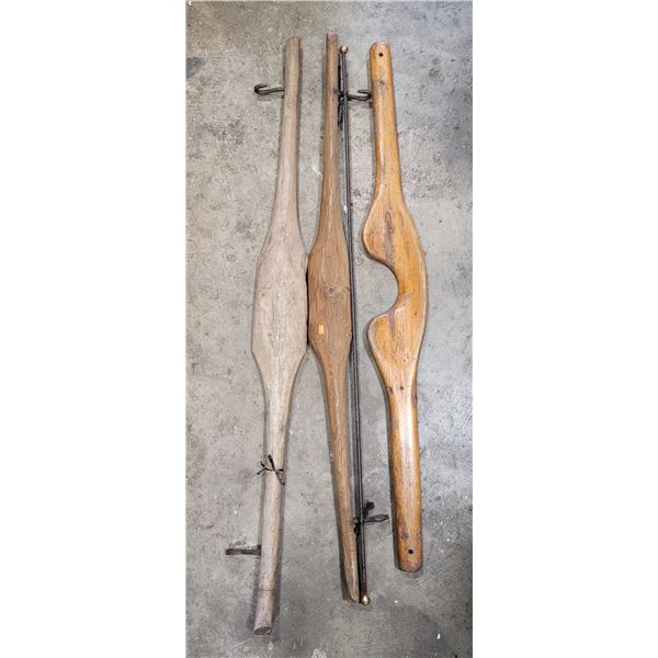 VTG Lot of Three Wooden Horse Collar Hames