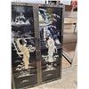 Image 5 : Lot of Four VTG Asian Black Lacquer Wall Panels