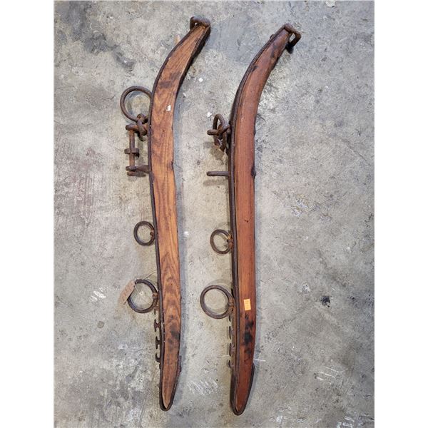 VTG / Antique Wood Draft Horse Collar Hames